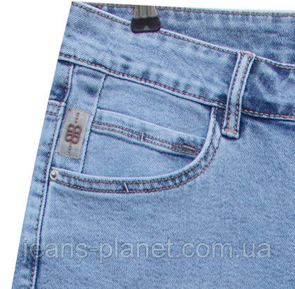 Жіночі джинсові капрі блакитного кольору Liana 448 — изображение 4