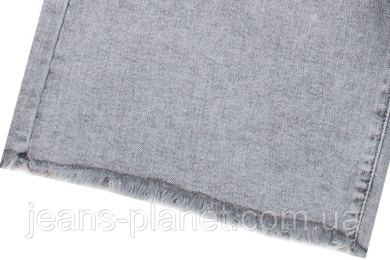 Жіночі джинсові шорти бермуди світло-сірого кольору Vanver 81998 — изображение 4