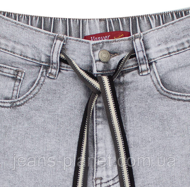 Жіночі джинсові шорти бермуди світло-сірого кольору Vanver 81998 — изображение 5
