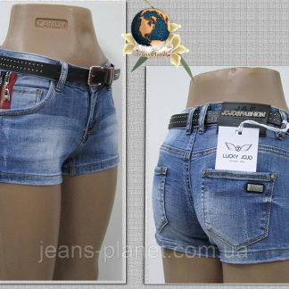 Шорти жіночі джинсові короткі з ременем Lucky 26-й розмір