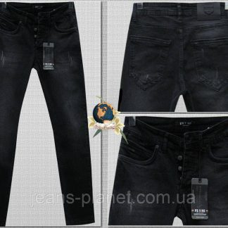 Джинси чоловічі модні завужені Febbre чорні 30 розмір