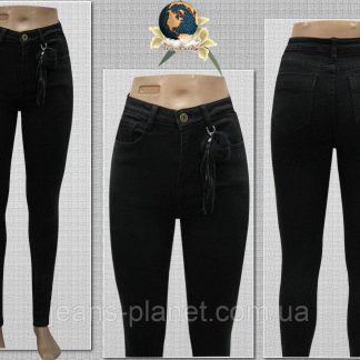 Джинси жіночі Американка темно-сірого кольору з брелоком