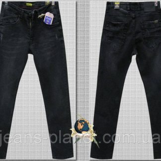 Модні чоловічі завужені джинси чорного кольору Destry батал-2022