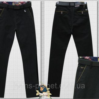 Чоловічі чорні штани під джинси з ременем Resalsa