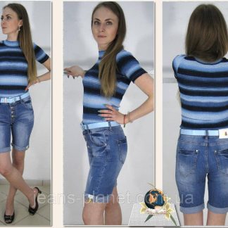 Шорти жіночі джинсові подовжені LadyN з ременем 26-й розмір