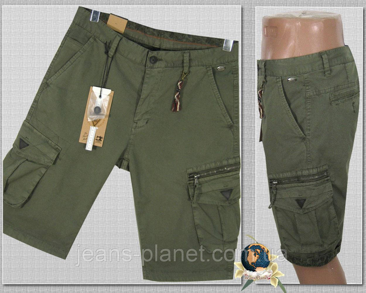 Шорти чоловічі карго з кишенями Iteno-Tophero колір хакі