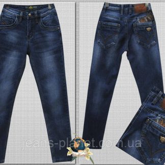 Чоловічі класичні звужені джинси бренд Fangsida синього кольору
