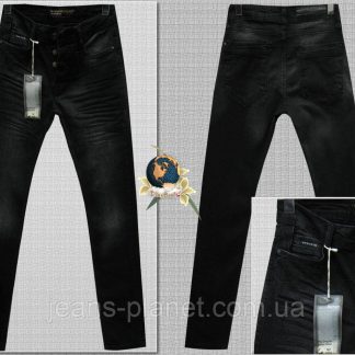 Джинси чоловічі молодіжні завужені Mario чорного кольору 32 розмір - 2022