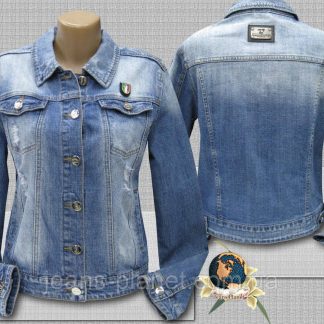 Куртка жіноча джинсова приталена Dimony світло-синього кольору