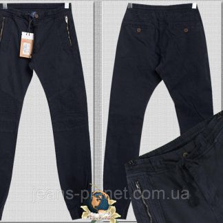 Джинси чоловічий Iteno оригінал на гумці манжет синій графіт