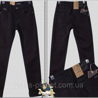 Джинси на хлопчика утеплені звужені чорного кольору Grossness 23