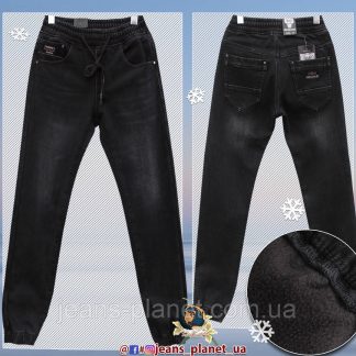Джинси молодіжні чоловічі утеплені джоггеры на резинці 27 рр