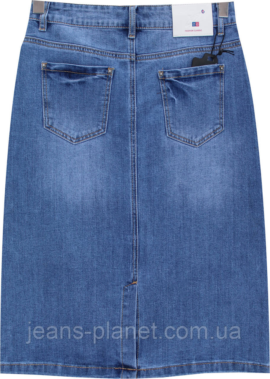 Джинсова спідниця класична Lady N з прикрасою з боків 31 розмір — изображение 3