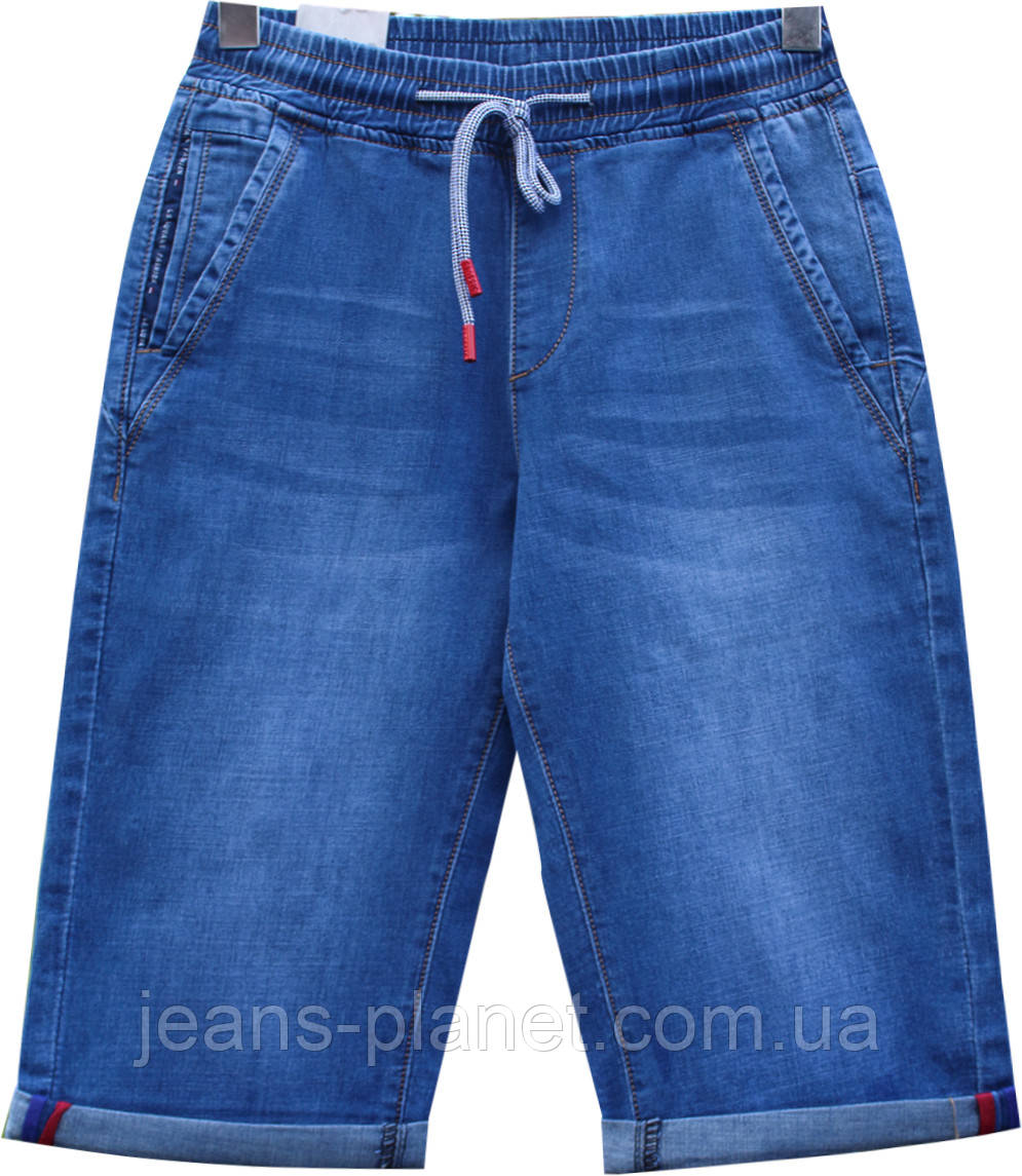 Шорти чоловічі джинсові подовжені пояс на резинці LS — изображение 2