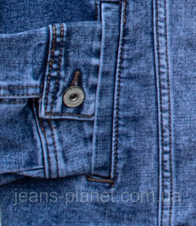 Чоловіча класична джинсова куртка блакитного кольору PAGALEE — изображение 3