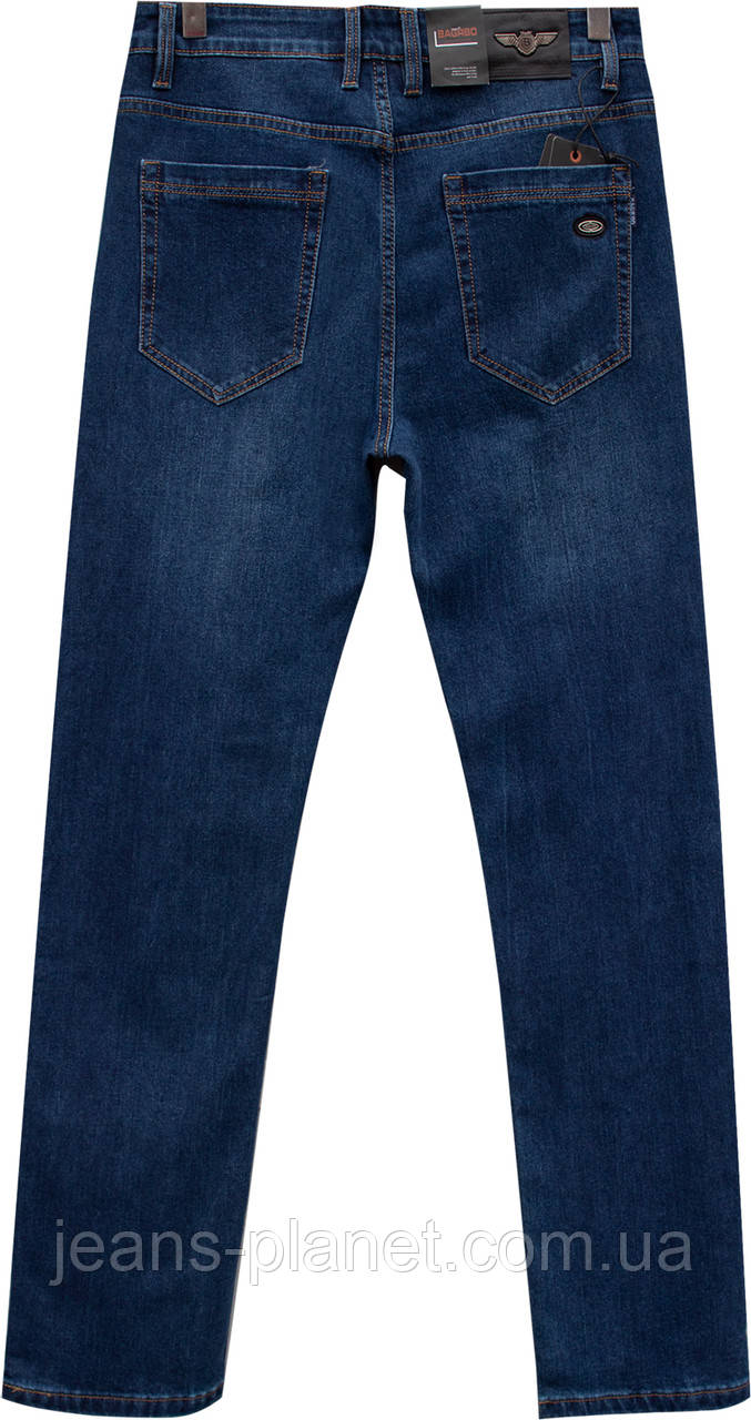 Джинси чоловічий класичні прямі Bagrbo JNS блакитного кольору батали — изображение 5