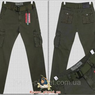 Джинси чоловічі ITENO-TOPHERO прямі з бічними кишенями колір хакі Літо