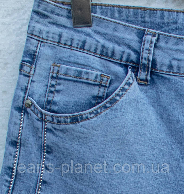 Ошатні жіночі джинсові капрі великих розмірів Lady N — изображение 2