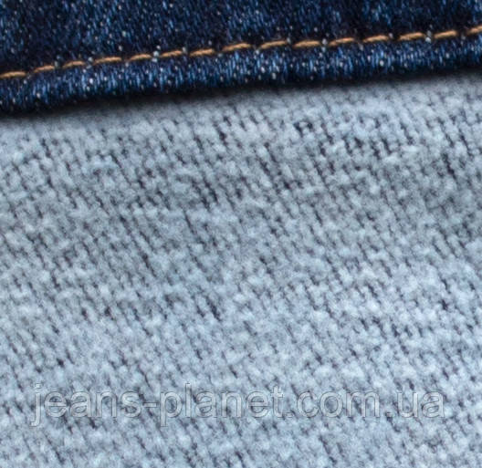 Джинси жіночі утеплені звужені синього кольору M.Sara на байці батал — изображение 3