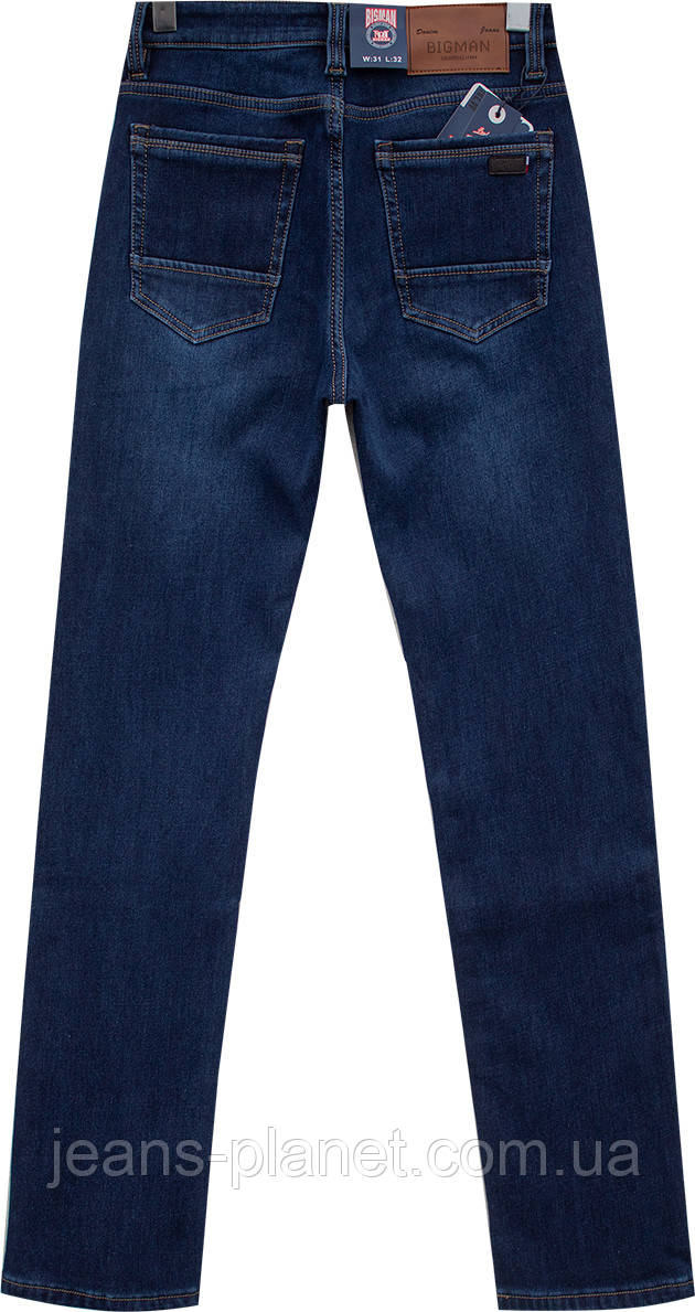 Джинси чоловічі зимові класичні BigMan на флісі 32 розмір — изображение 2