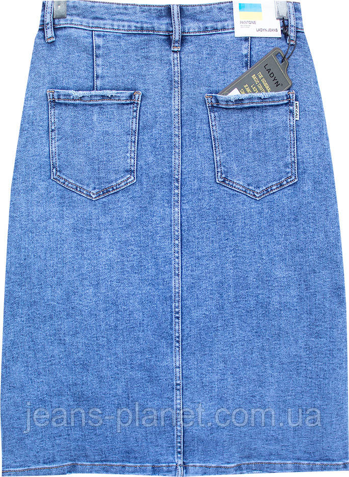 Джинсова класична спідниця 67 см довжина зі стразами Lady N — изображение 2
