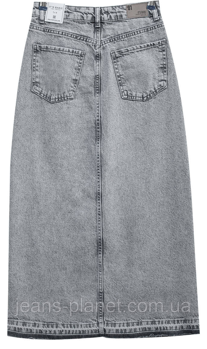 Довга джинсова спідниця максі з розрізом ITʼS Basic — изображение 4