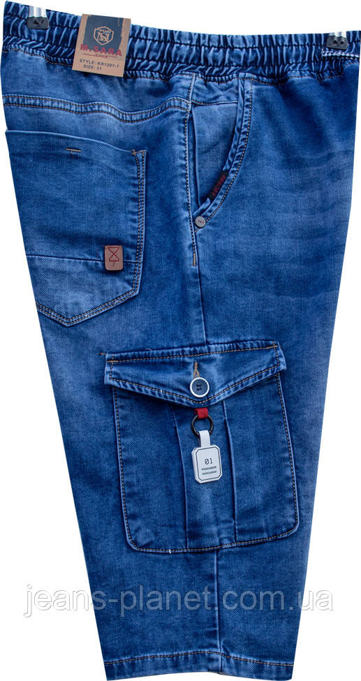 Шорти чоловічі джинсові карго пояс резинка МS Jeans — изображение 3