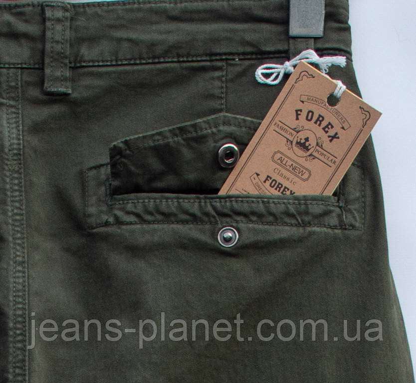 Чоловічі джинси карго з боковими кишенями колір хакі Forex — изображение 3