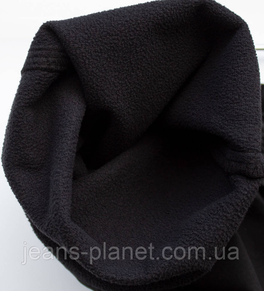 Чоловічі утеплені джинси карго з кишенями чорного кольору ITENO — изображение 9