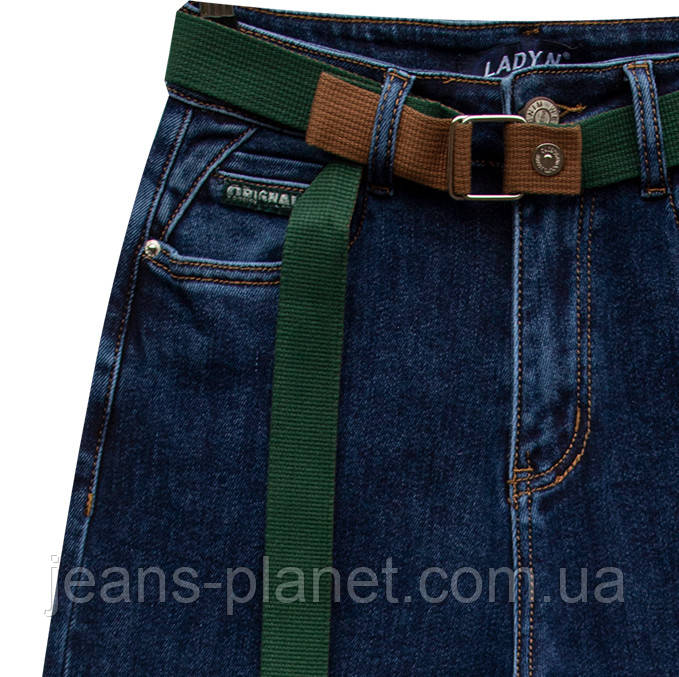 Джинси жіночі утеплені мом на високій талії Lady N — изображение 6