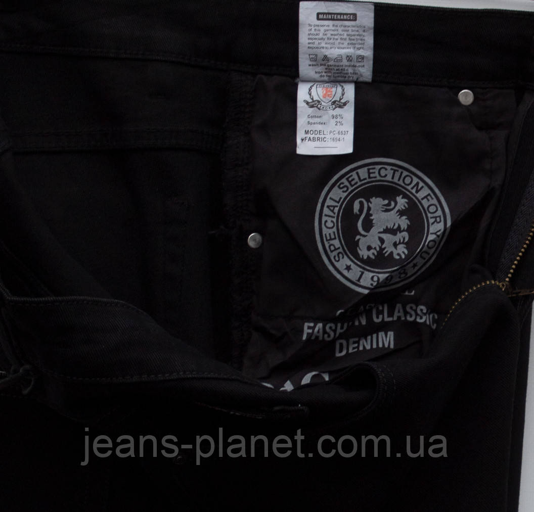 Джинси чоловічі прямі класичні Pagalee чорного кольору — изображение 6