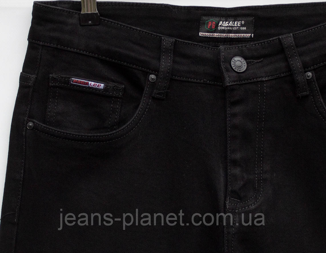 Джинси чоловічі прямі класичні Pagalee чорного кольору — изображение 9