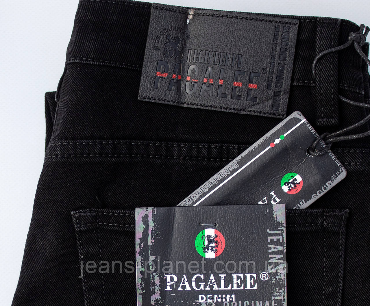 Джинси чоловічі прямі класичні Pagalee чорного кольору — изображение 3