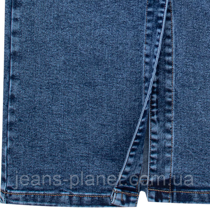 Модна довга джинсова спідниця на гудзиках блакитного кольору 28 розмір — изображение 6