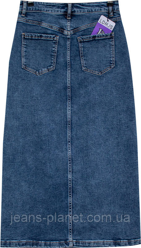 Модна довга джинсова спідниця максі на гудзиках LDM — изображение 2