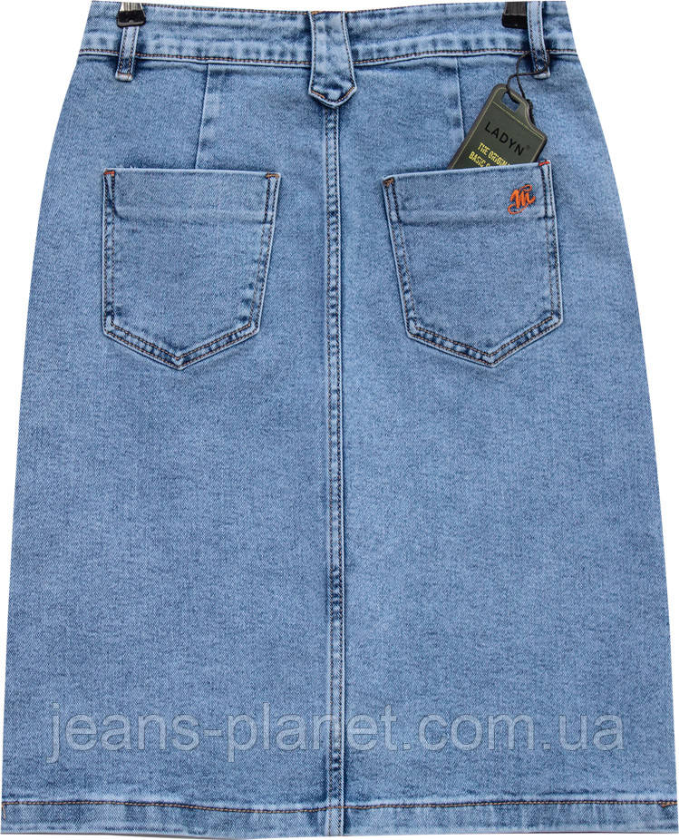 Джинсова спідниця середньої довжини до коліна Lady N — изображение 3