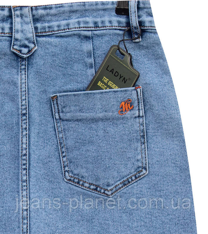 Джинсова спідниця середньої довжини до коліна Lady N — изображение 4