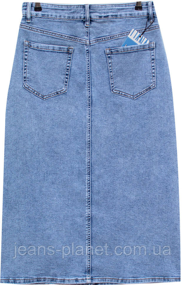 Модна джинсова спідниця міді-максі 80 см довжина великі розміри — изображение 3