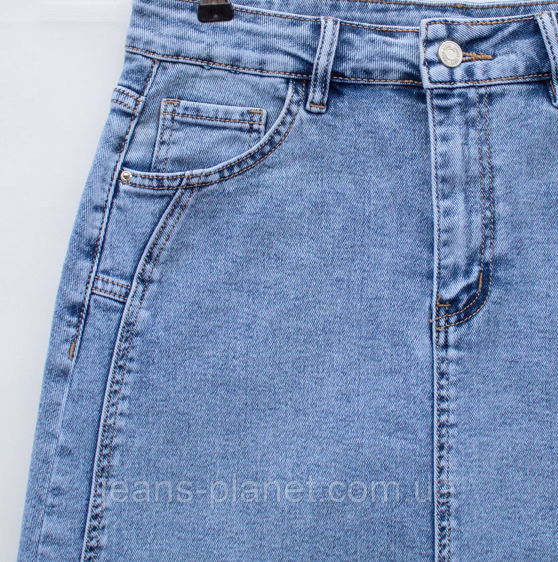 Модна джинсова спідниця міді-максі 80 см довжина великі розміри — изображение 4