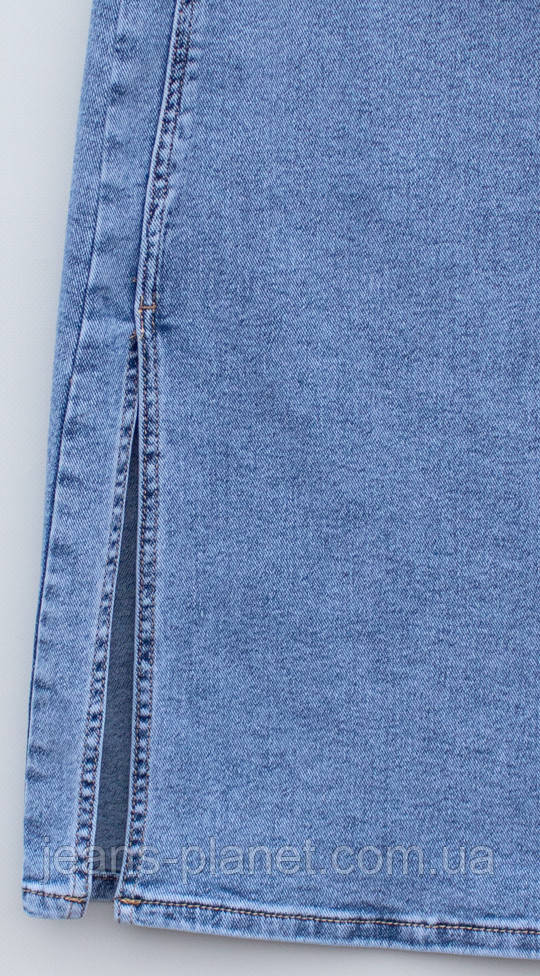 Модна джинсова спідниця міді-максі 80 см довжина великі розміри — изображение 5