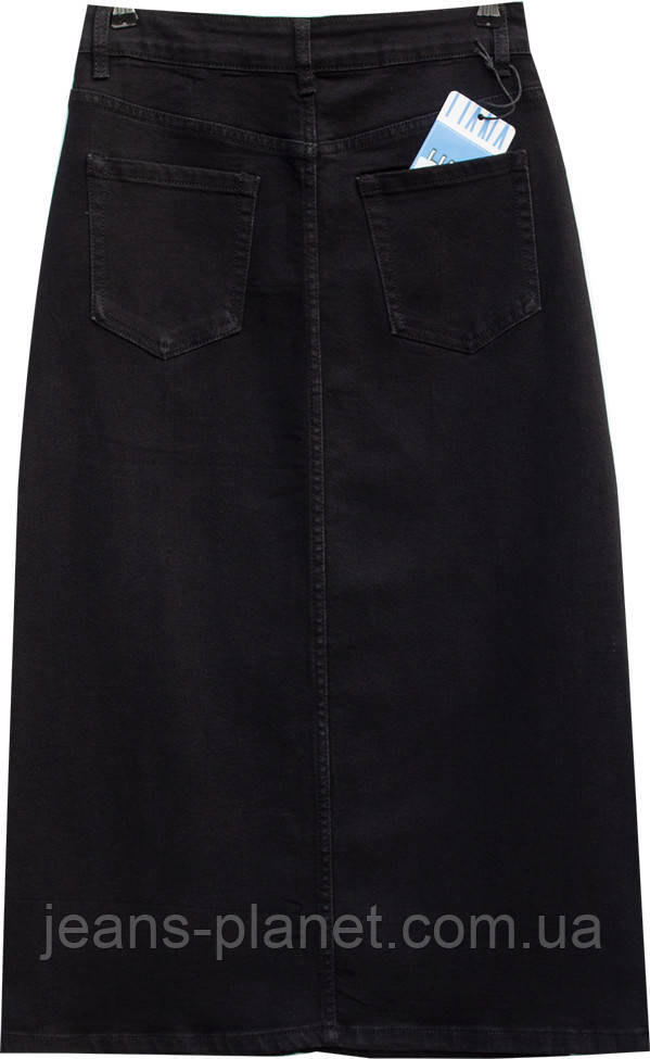 Модна пряма джинсова спідниця міді-максі довжина 80 см Liana — изображение 4