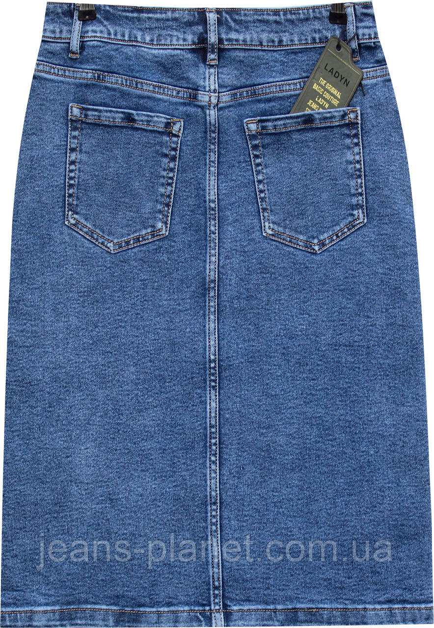 Джинсова спідниця на ґудзиках Lady N світло-синього кольору — изображение 3