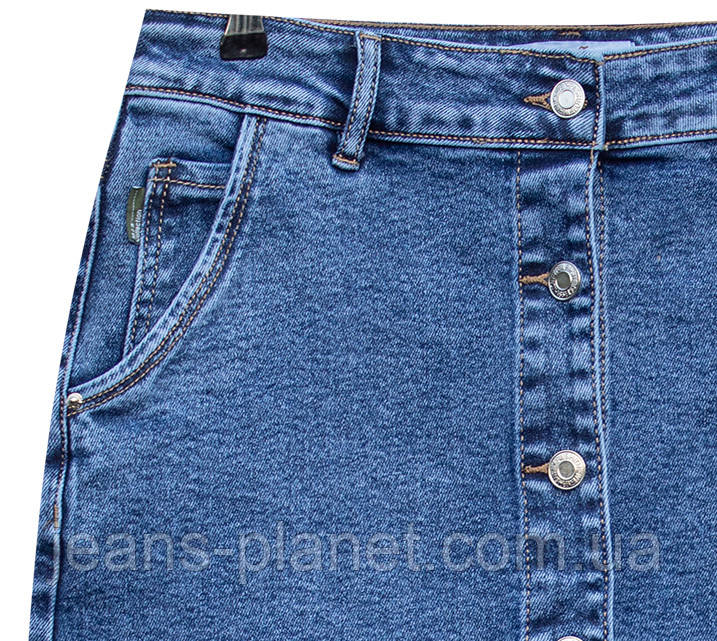 Джинсова спідниця на ґудзиках Lady N світло-синього кольору — изображение 5