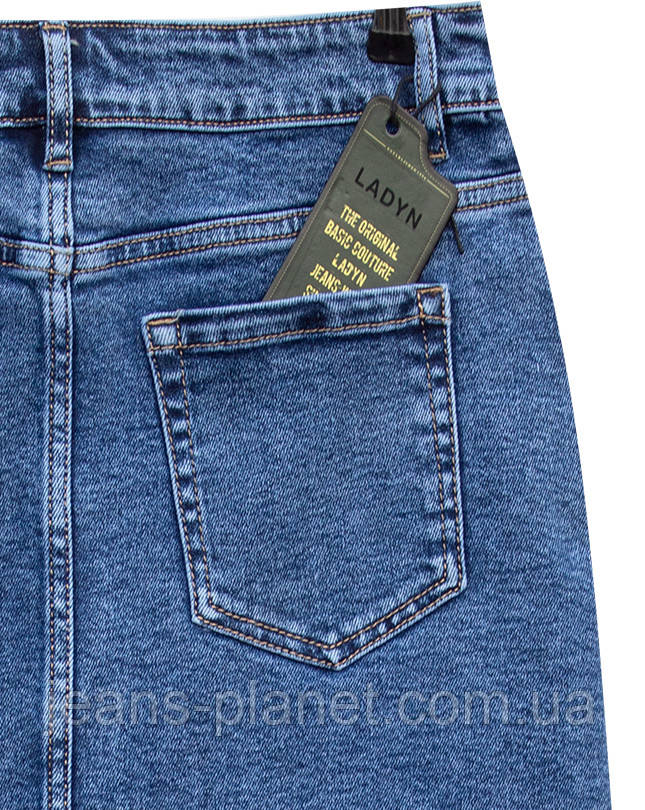 Джинсова спідниця на ґудзиках Lady N світло-синього кольору — изображение 6