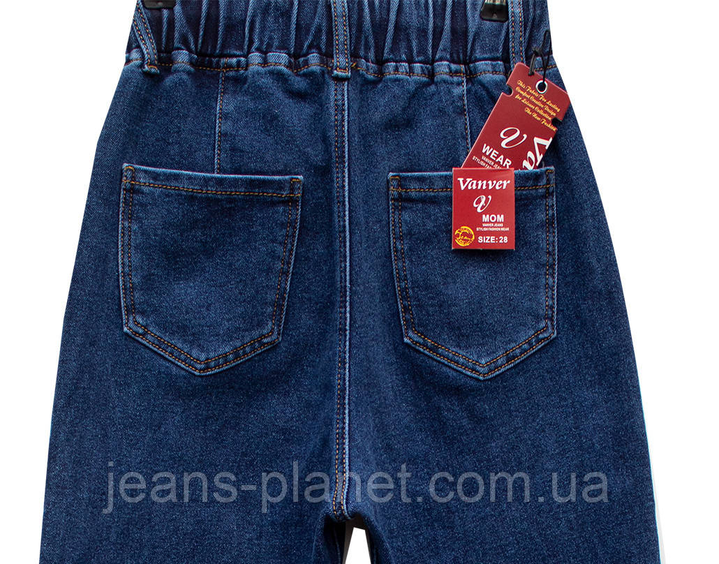 Джинси жіночі утеплені класичні мом на резинці Vanver — изображение 6