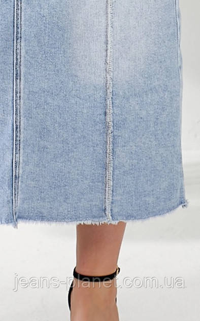 Наймодніша джинсова спідниця максі довжина 90 см Liana 424 — изображение 3