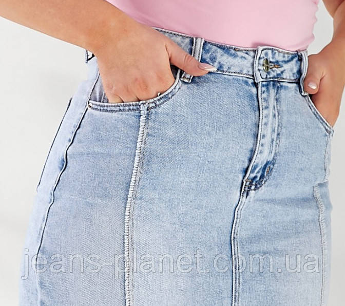 Наймодніша джинсова спідниця максі довжина 90 см Liana 424 — изображение 4