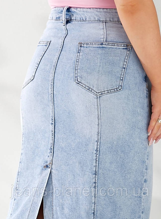 Наймодніша джинсова спідниця максі довжина 90 см Liana 424 — изображение 6
