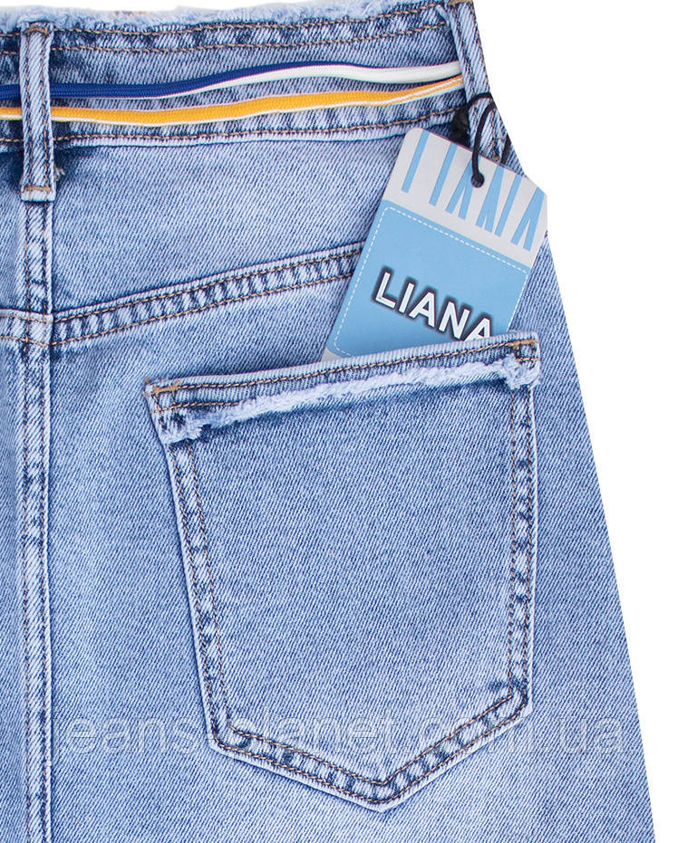 Модна джинсова спідниця з бахромою довжина 52 см Liana 427 — изображение 4