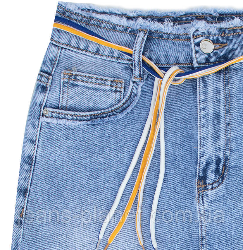 Модна джинсова спідниця з бахромою довжина 52 см Liana 427 — изображение 5